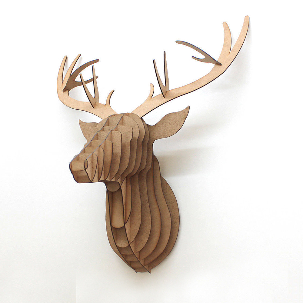 3D Stag Animal Head - Extra Large 360 Lasers