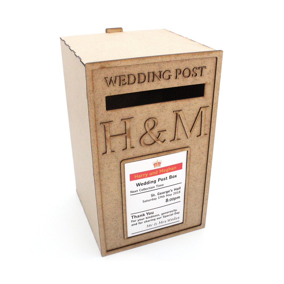 Personalised Wedding Post Box + Initials