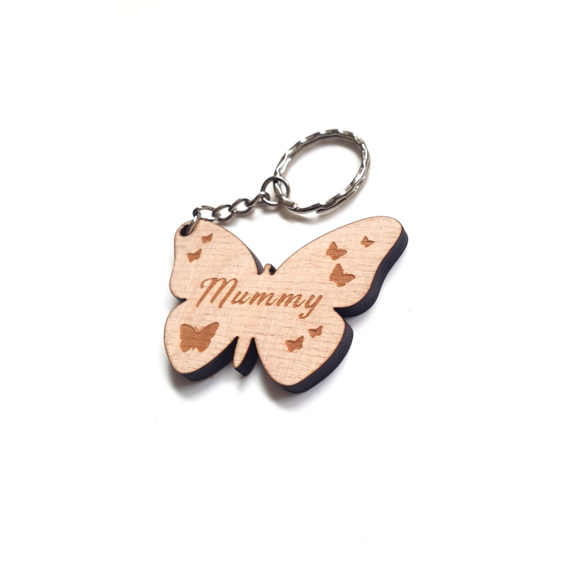 Personalised Mothers Day Keyring - Butterfly