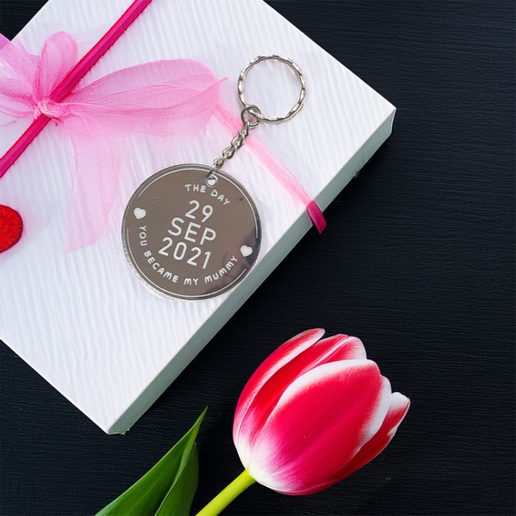 Personalised Mothers Day Acrylic Keyring - The Day You Became