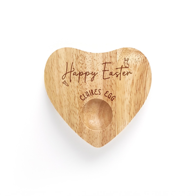 Personalised Mini Heart Egg Board - Happy Easter