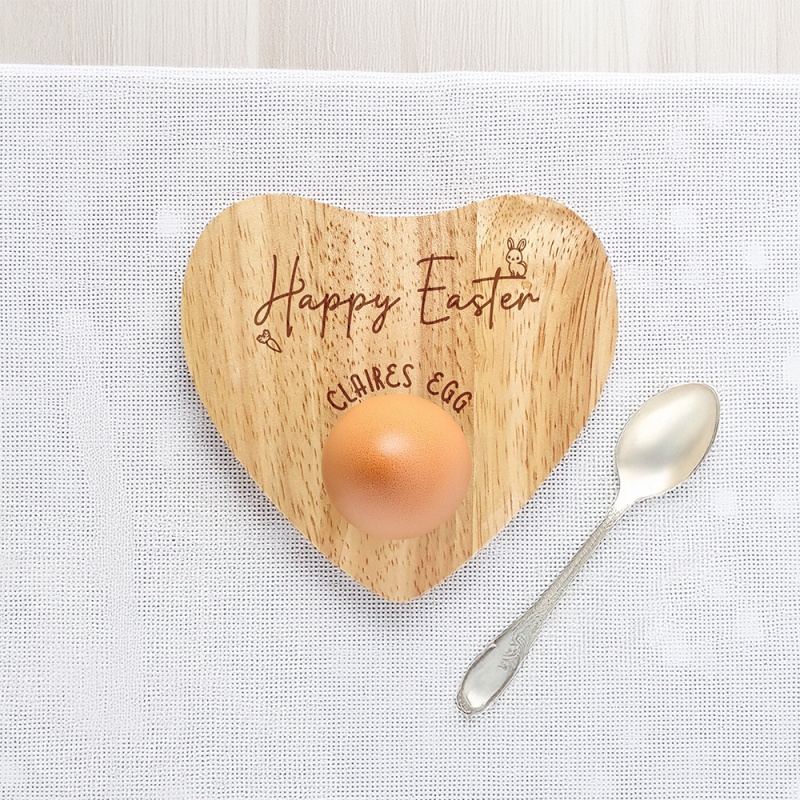 Personalised Mini Heart Egg Board - Happy Easter