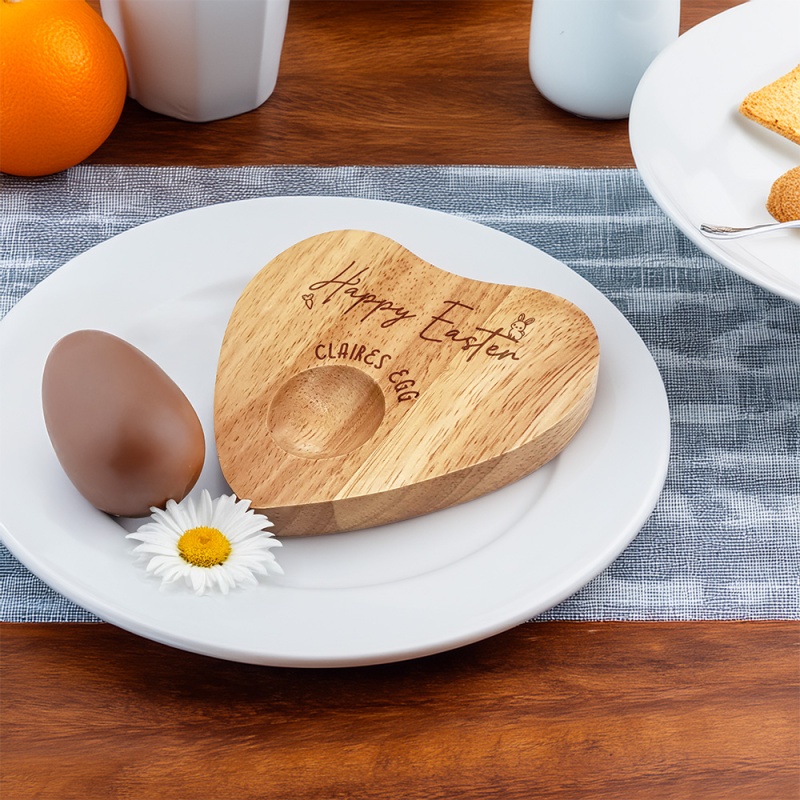 Personalised Mini Heart Egg Board - Happy Easter