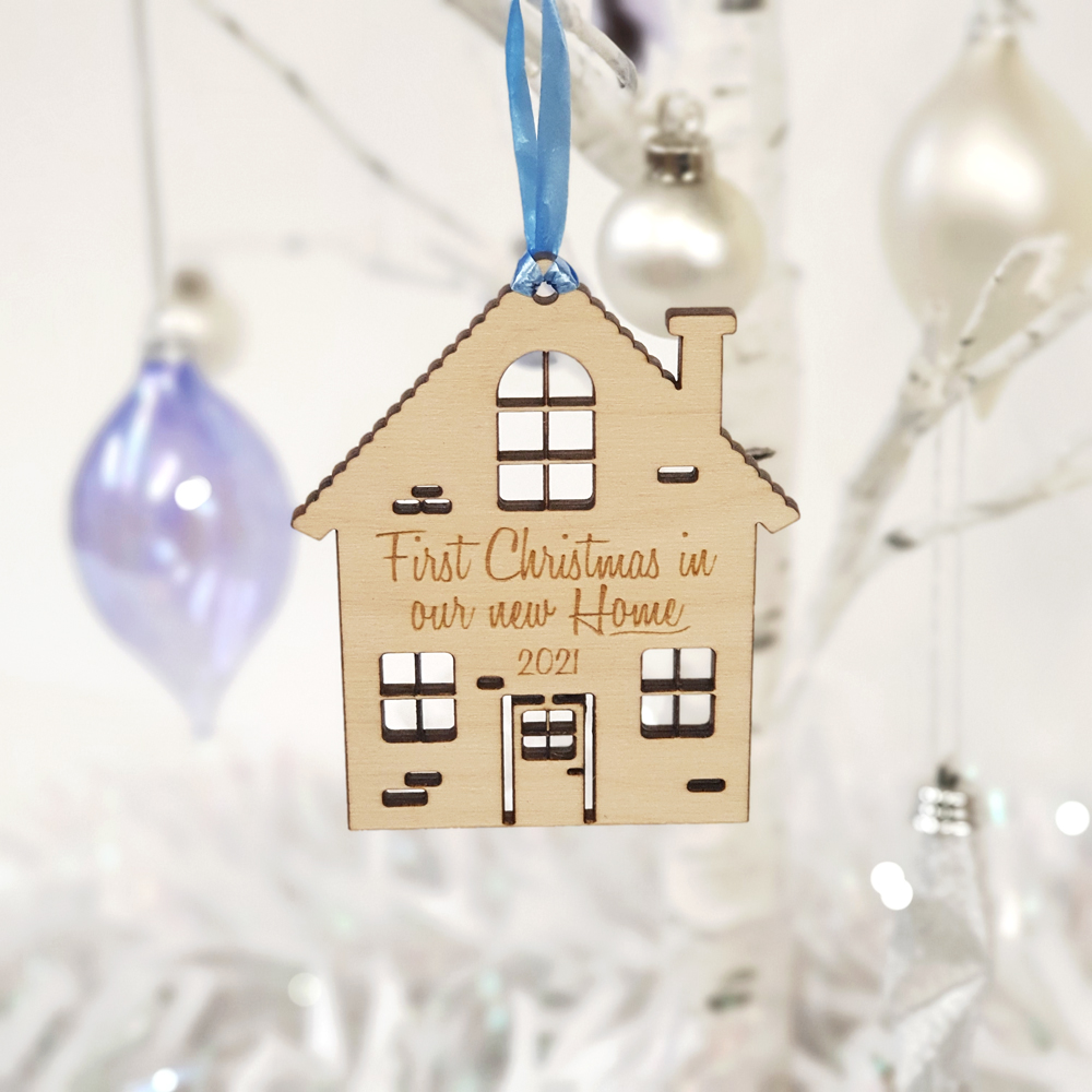 1st Xmas In New Home Bauble - House Cut Out