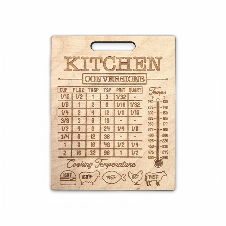 Kitchen Conversion Chart - Baking Measurements & Temp Guide