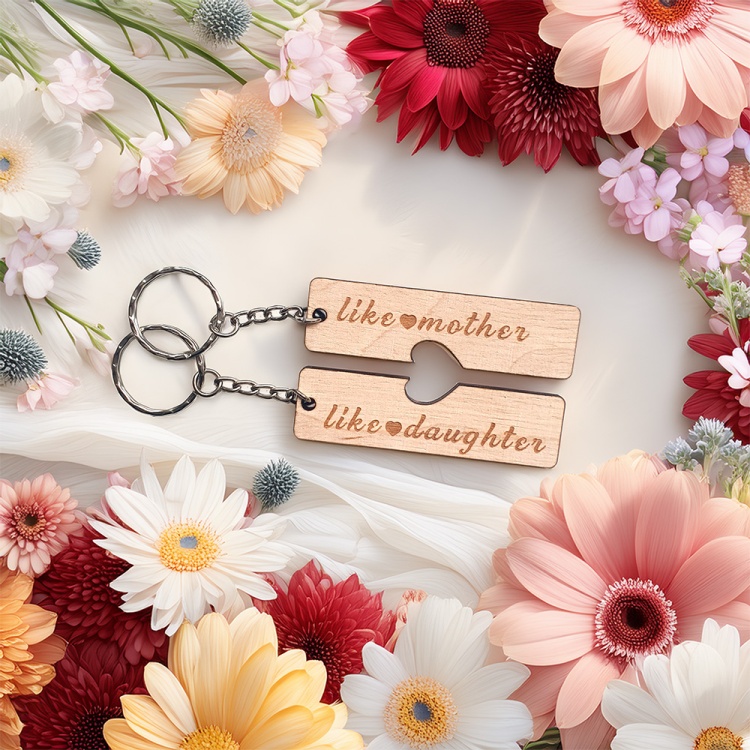 Mothers Day Keyring - Like Mother, Like Daughter - Set of 2