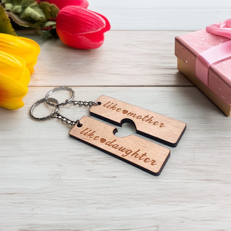 Mothers Day Keyring - Like Mother, Like Daughter - Set of 2