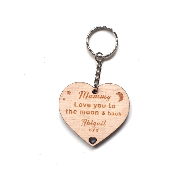 Personalised Mothers Day Keyring - Love you to the Moon & Back