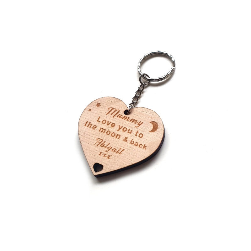 Personalised Mothers Day Keyring - Love you to the Moon & Back