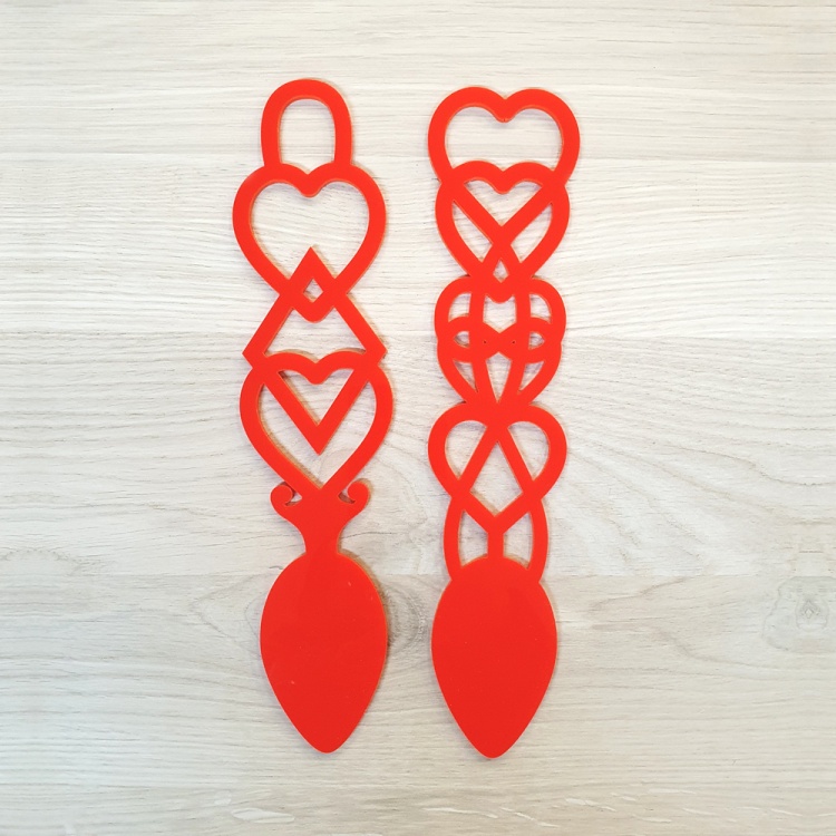 Welsh Love Spoons x2