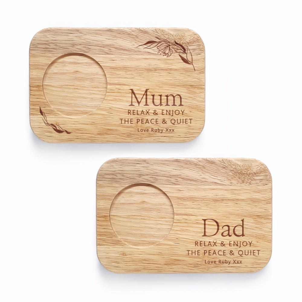 Personalised Tea & Biscuit Board - Peace & Quiet