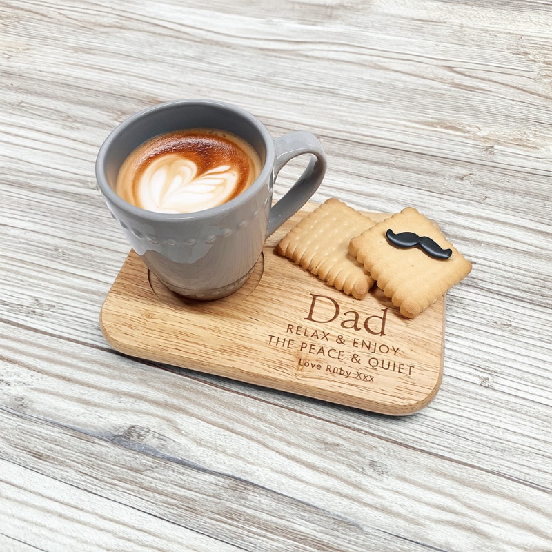 Personalised Tea & Biscuit Board - Peace & Quiet