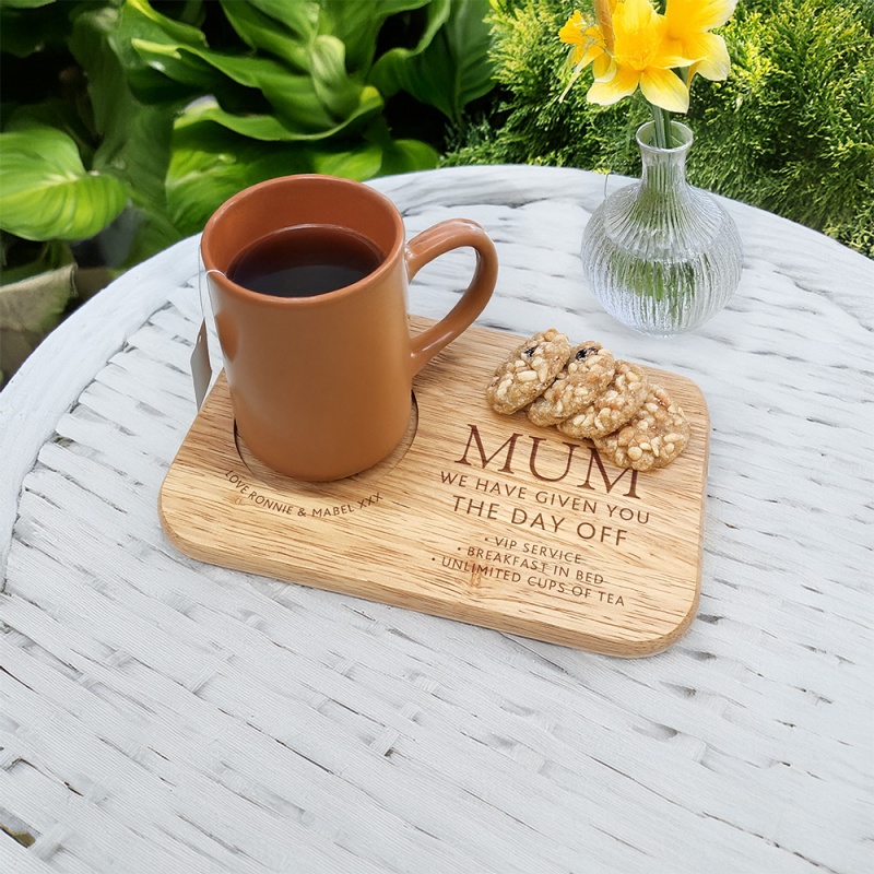 Personalised Tea & Biscuit Board - Mum have a Day Off