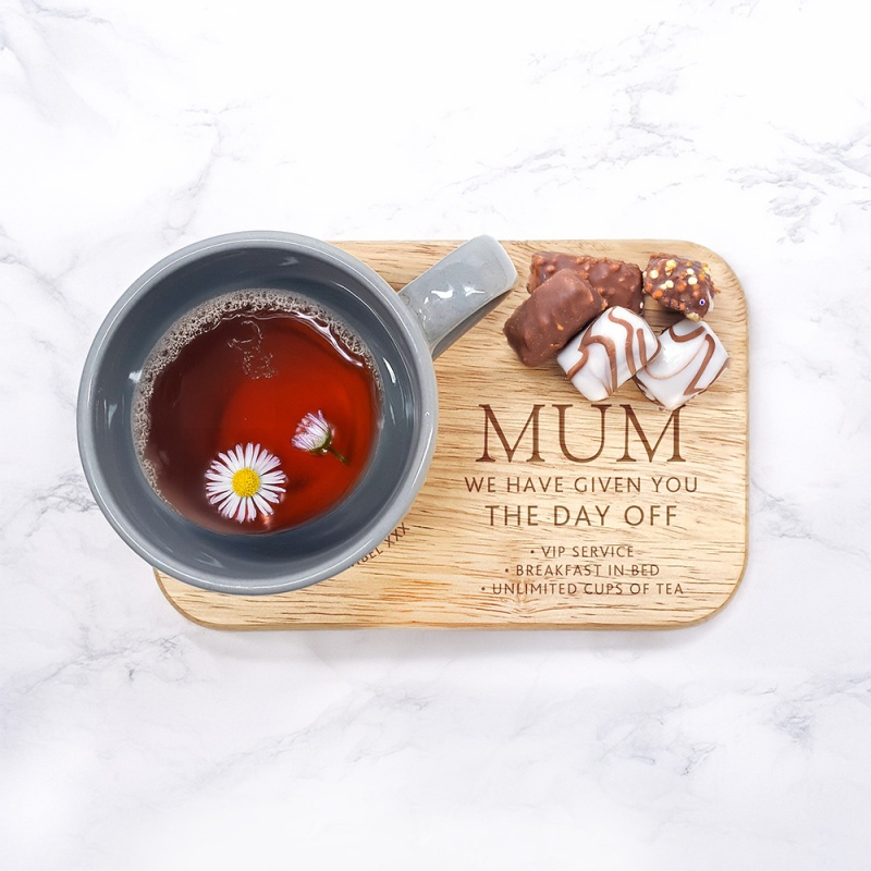 Personalised Tea & Biscuit Board - Mum have a Day Off