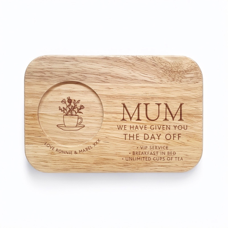 Personalised Tea & Biscuit Board - Mum have a Day Off