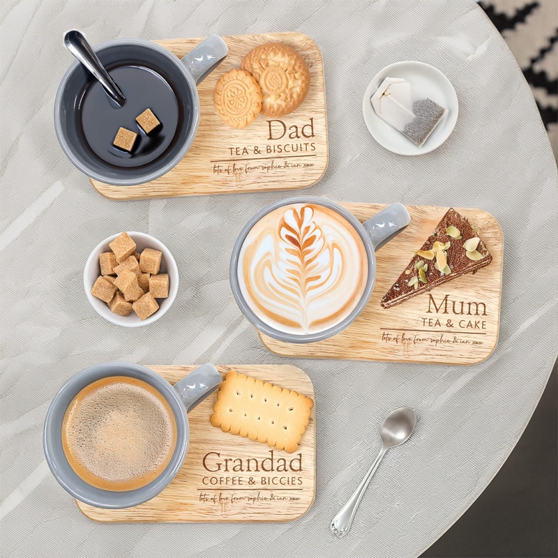 Personalised Tea & Biscuit Board - Tea & Biscuits Variation