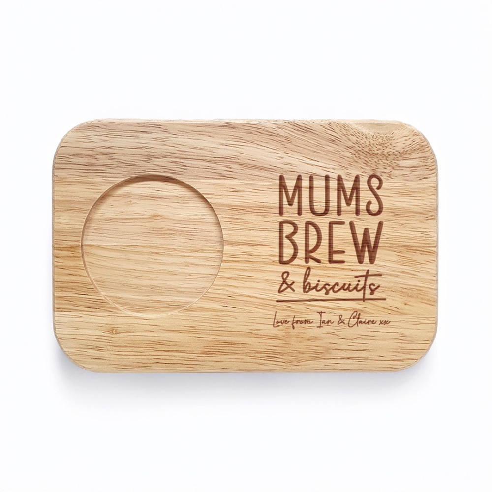 Personalised Tea & Biscuit Board - Brew & Biscuits