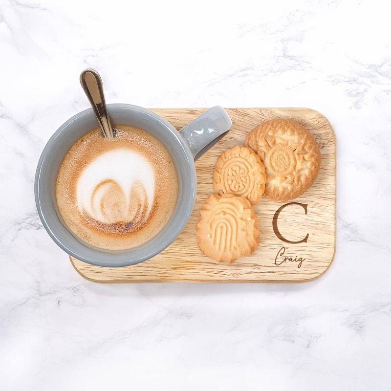 Personalised Tea & Biscuit Board - Letter & Name