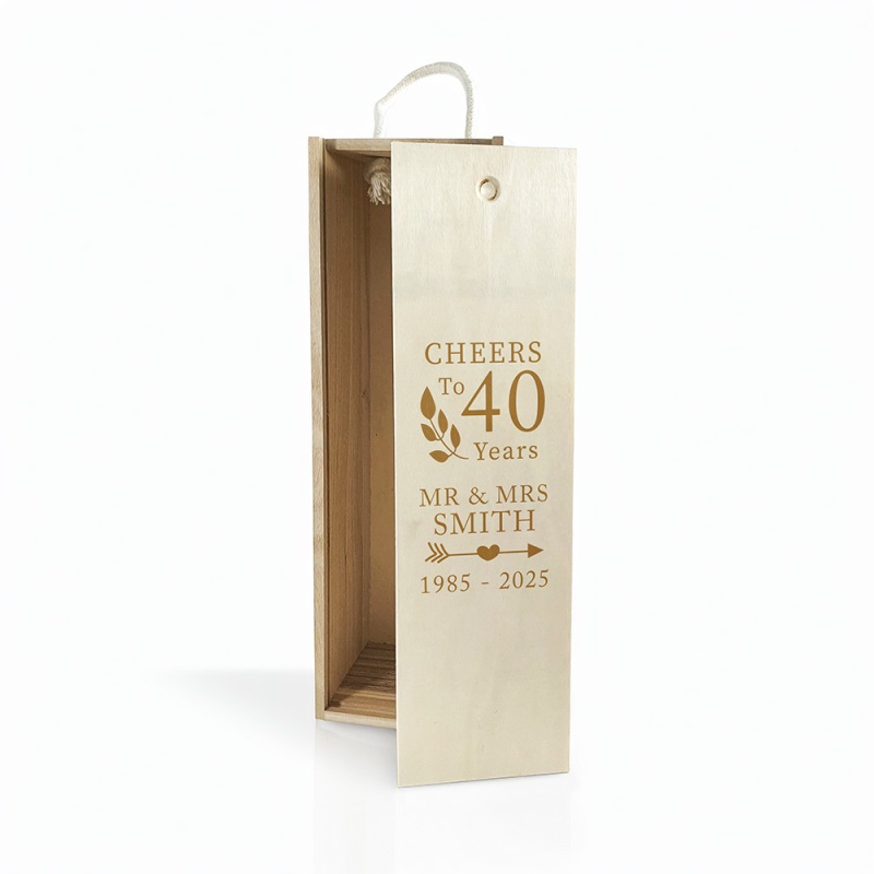 Personalised Wine Box - Anniversary