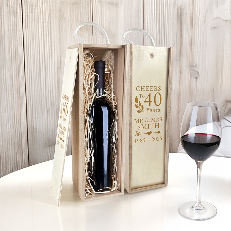 Personalised Wine Box - Anniversary