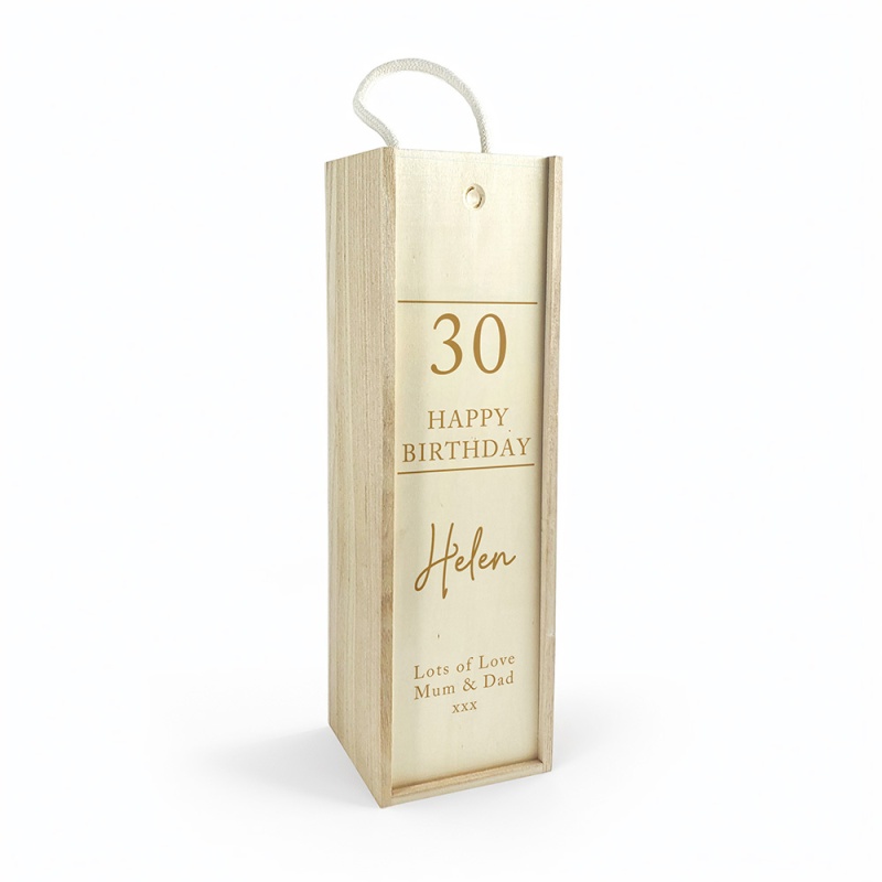 Personalised Wine Box - Happy Birthday