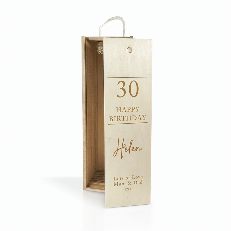 Personalised Wine Box - Happy Birthday