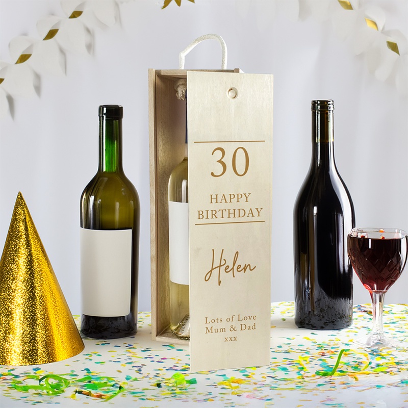 Personalised Wine Box - Happy Birthday