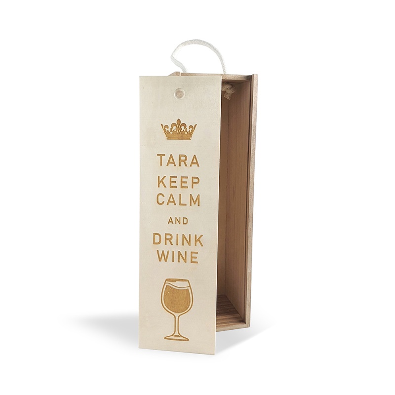 Personalised Wine Box - Keep Calm And Drink Wine