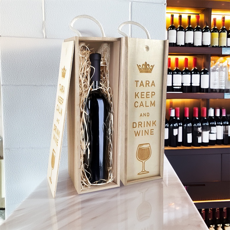 Personalised Wine Box - Keep Calm And Drink Wine