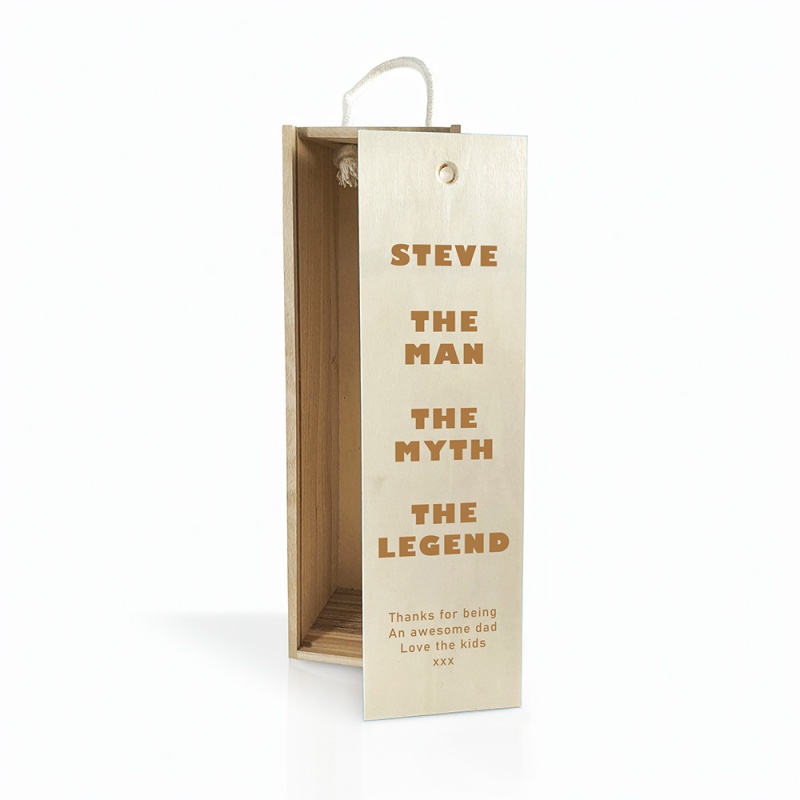 Personalised Wine Box - The Man, The Myth, The Legend