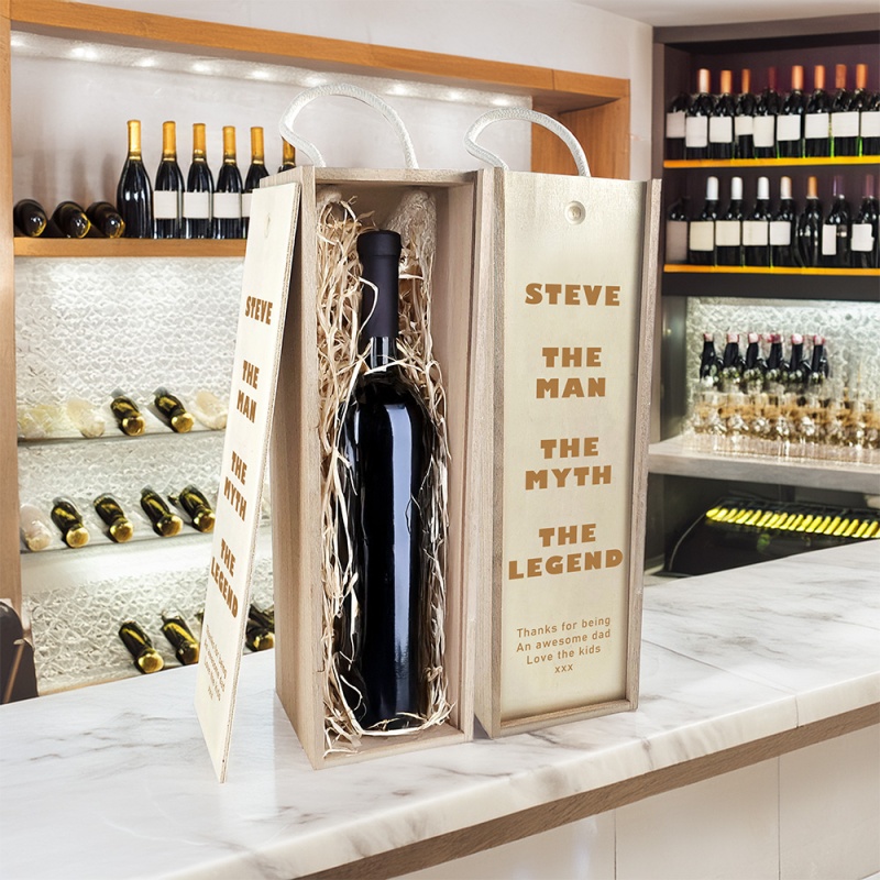 Personalised Wine Box - The Man, The Myth, The Legend