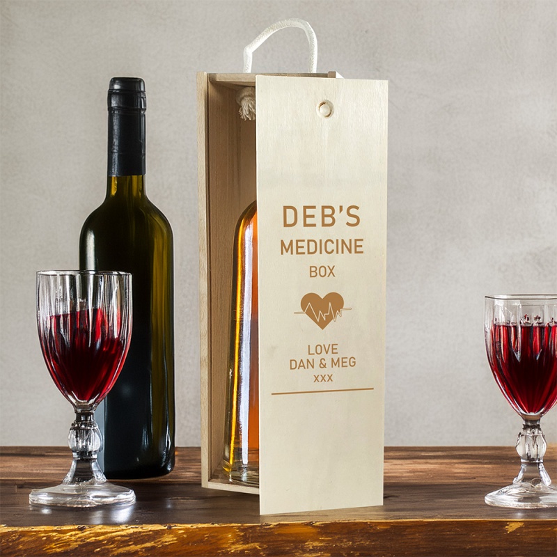 Personalised Wine Box - Medicine Box