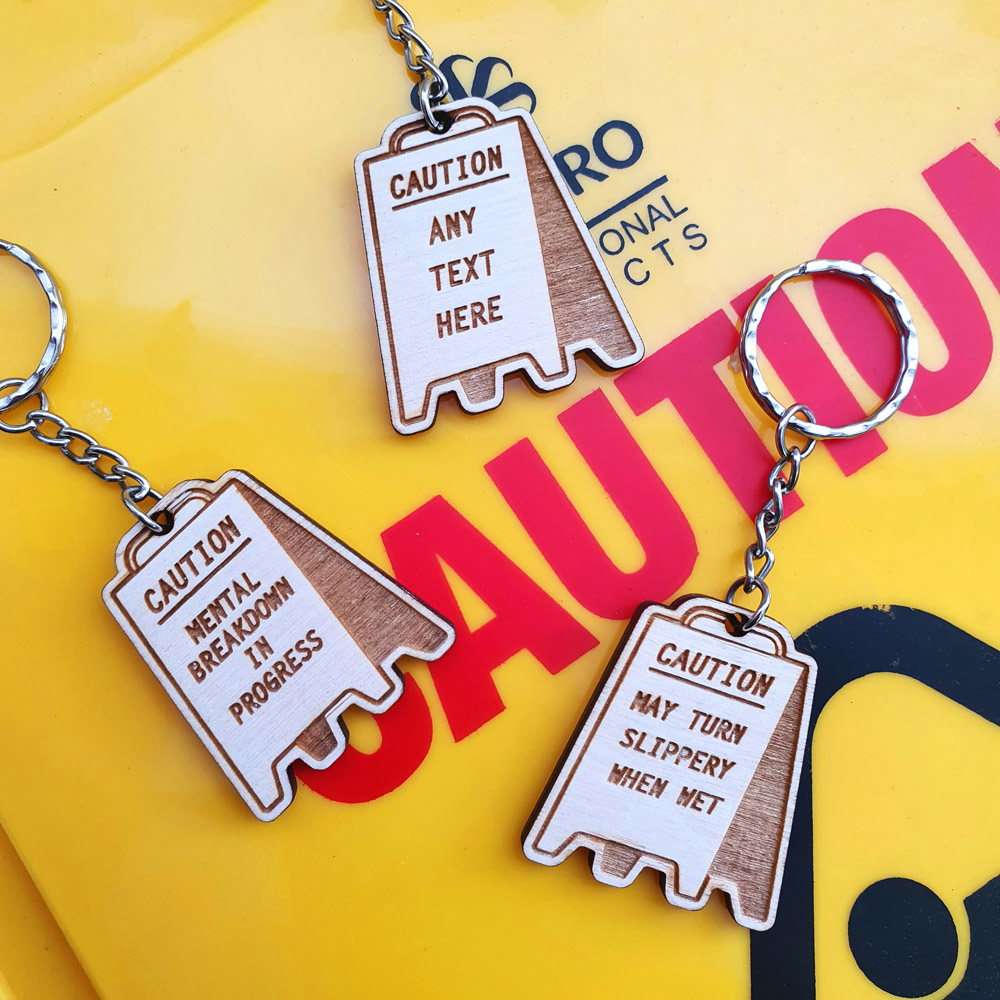 Caution Keyring ⚠️