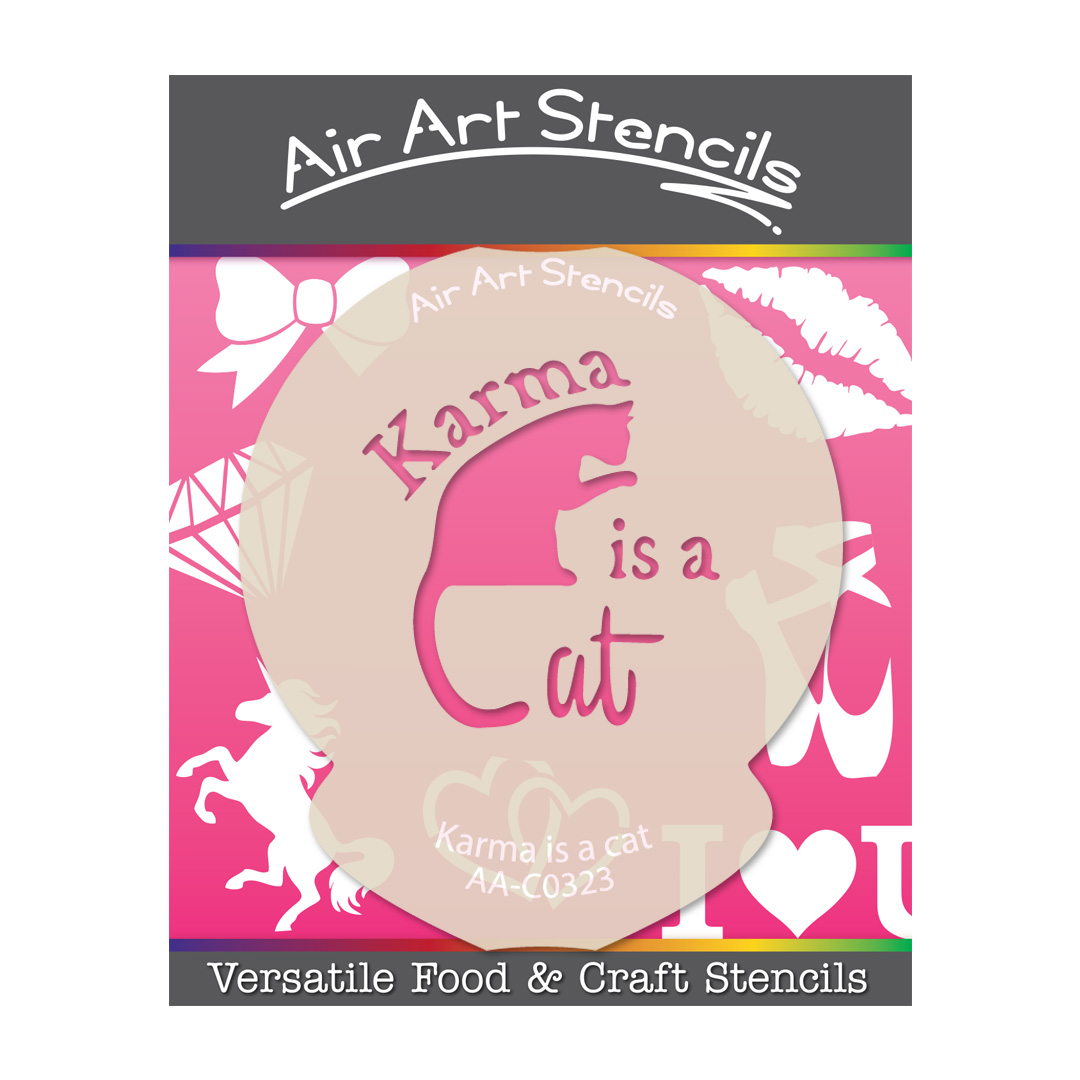 Karma is a Cat Stencil