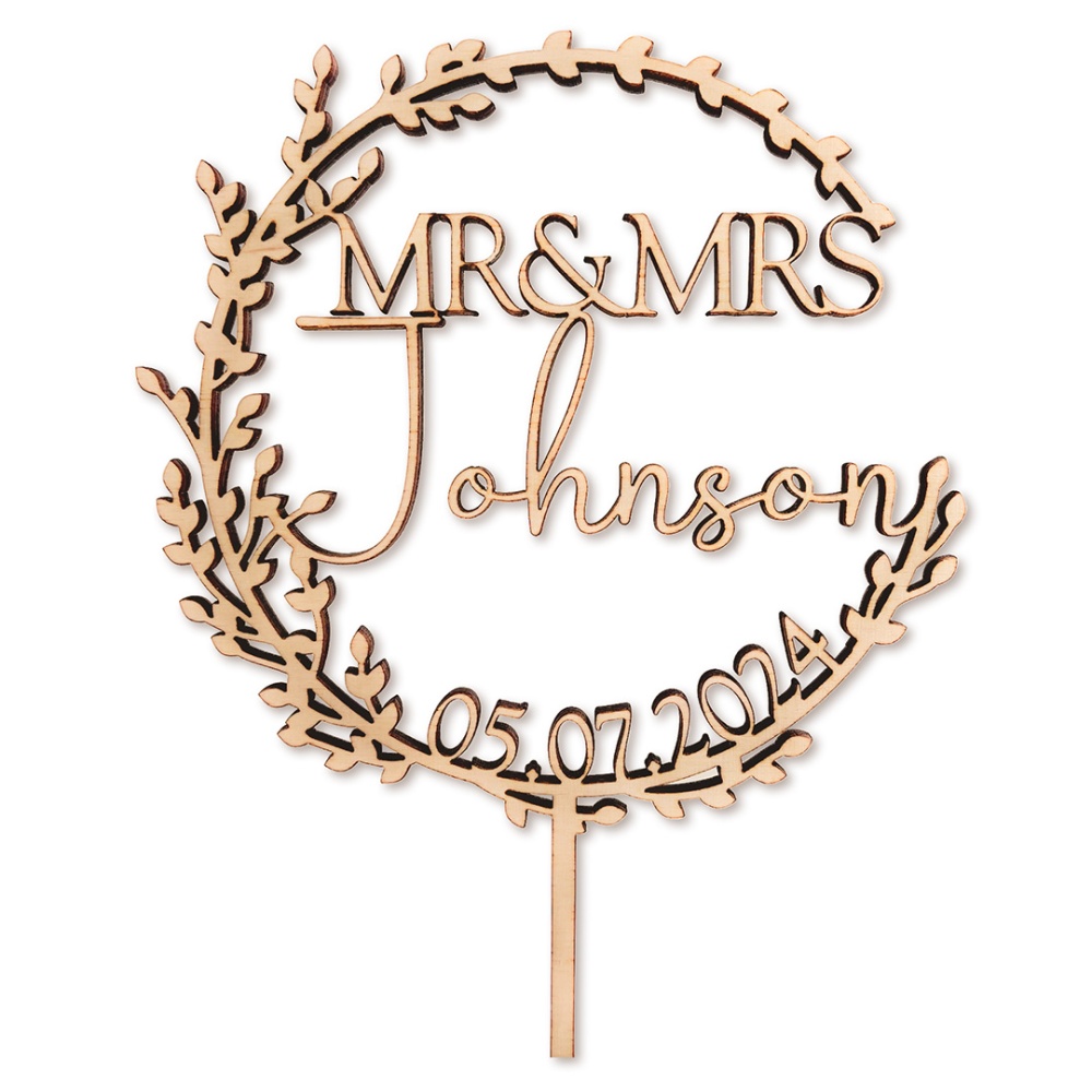 Personalised Wooden Cake Topper