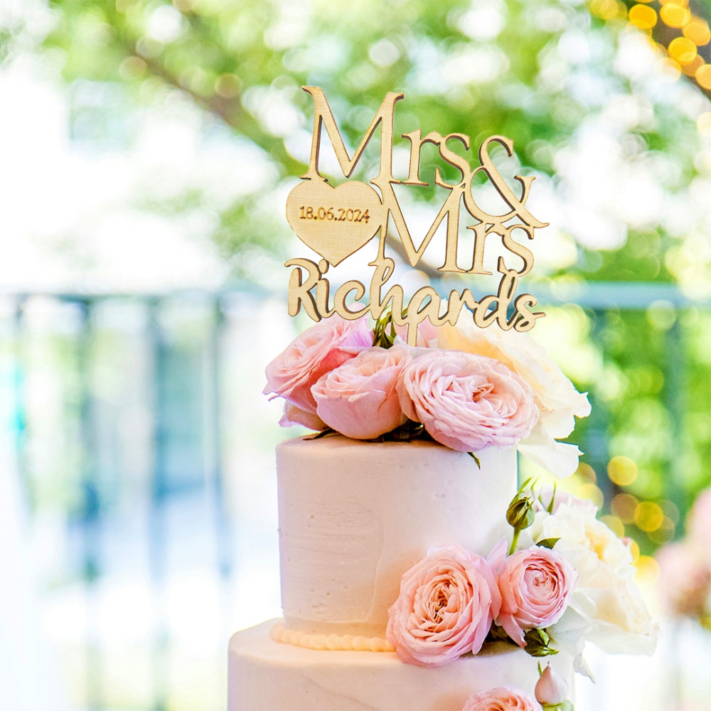 Personalised Wooden Cake Topper