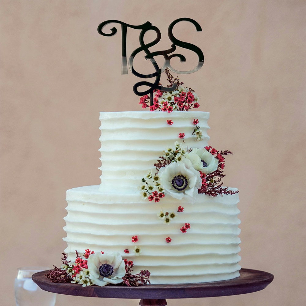 Initials Acrylic Cake Topper