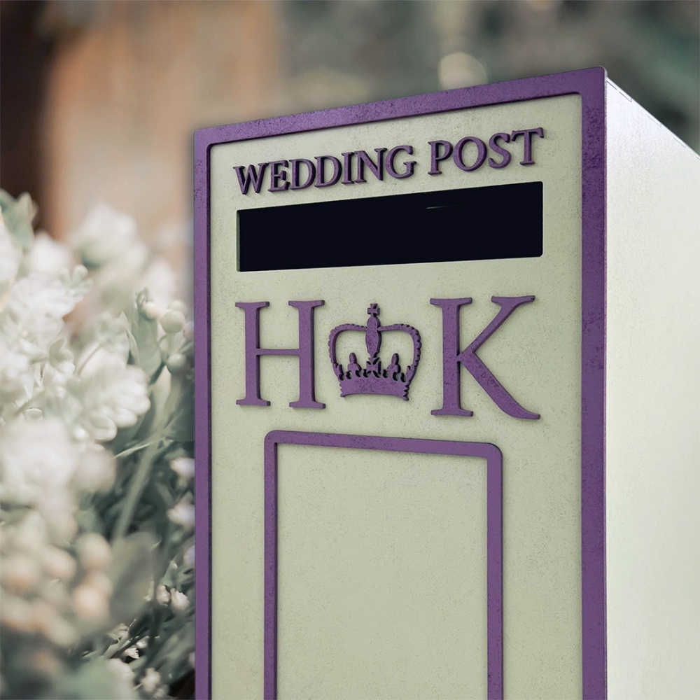 Personalised Wedding Post Box + Initials